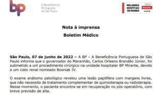Governador Carlos Brandão é submetido a nova cirurgia em São Paulo