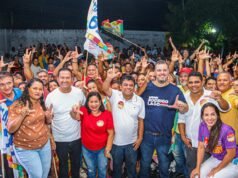 Paula Azevedo reúne multidão em ato para Márcio Jerry, Rodrigo Lago e Pará Figueiredo