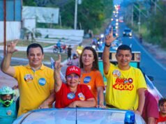 Prefeita de Paula Azevedo participa de carreata com Bira do Pindaré em Paço do Lumiar