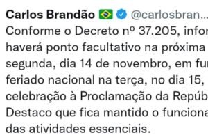 Governo e Prefeitura promovem feriadão prolongado