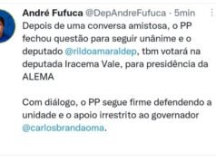 Rildo Amaral muda de voto e vai com Iracema para presidente da Assembleia