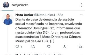 Presidente da Comissão de Ética da Câmara diz que colegiado analisará denúncias contra Domingos Paz