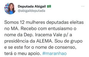 “Recebo com entusiasmo o nome de Iracema Vale”, diz deputada do PL