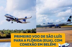 1º voo São Luís/Flórida partiu do Cunha Machado nesta sexta