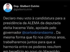 Glalbert Cutrim vai de Iracema Vale para presidência da Assembleia