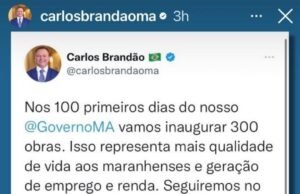 Brandão anuncia 300 novas obras e ratifica unidade política sólida