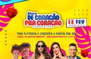 Bloco de “Coração pra Coração” promovido por Octávio Soeiro acontece neste domingo (12)