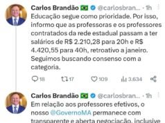 Professores contratados do MA recebem reajuste salarial; efetivos e Governo se reunirão novamente para discutir fim de greve