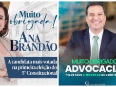 Ana Brandão e Gustavo Sauáia agradecem votações