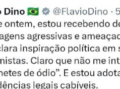 Dino revela estar sendo ameaçado