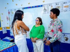 Prefeita Paula Azevedo visita escolas municipais de Paço Lumiar