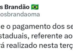 Brandão divulga data de pagamento dos servidores