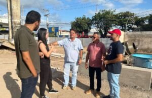Obra da Praça de Alimentação, no Maiobão, é vistoriada