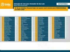 13, dos 31 vereadores de São Luís, são citados em pesquisa de intenção de voto