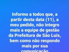 Titular da Secom de Braide anuncia saída do cargo