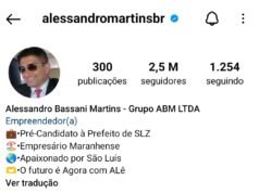 Justiça determina bloqueio redes sociais de Alessandro Martins
