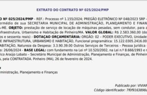 Genésio contrata empresa por mais de R$ 2,5 milhões para alugar máquinas