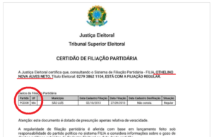 Othelino permanece filiado ao PC do B