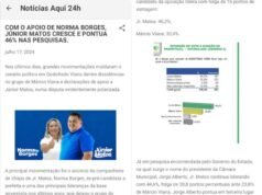 Abatida, oposição em Godofredo Viana divulga pesquisa falsa e sem registro