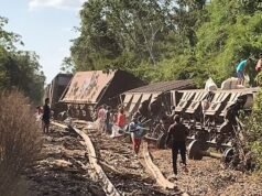Trem descarrilha e carga é saqueada em São Francisco do Brejão