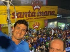 Dr.Julinho e Natercio Santos arrastam multidão em grande caminhada na sede de São José de Ribamar