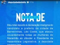 Daniella e Abigail Cunha repudiam ataque de Léo Costa à Iracema Vale