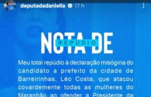 Daniella e Abigail Cunha repudiam ataque de Léo Costa à Iracema Vale