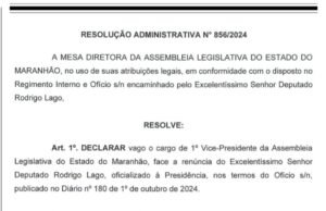 Assembleia realizará eleição interna para 1º vice-presidente dia 10