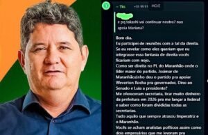 Takashi denuncia proposta escandalosa para apoiar Mariana à prefeitura de Imperatriz