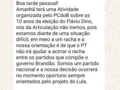 “Trabalhamos para que a unidade seja mantida”, diz Washington Oliveira sobre tensionamento entre Dino e Brandão