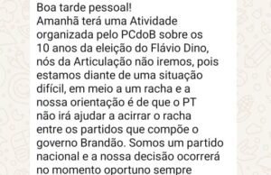 “Trabalhamos para que a unidade seja mantida”, diz Washington Oliveira sobre tensionamento entre Dino e Brandão