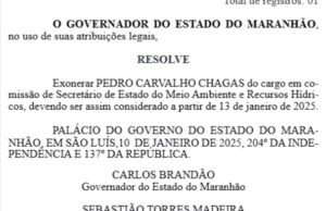 Pedro Chagas é exonerado da Secretaria de Estado do Meio Ambiente