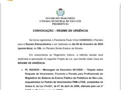 Câmara apreciará reajuste para professores de São Luís nesta quinta (6)