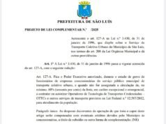 PL que autoriza corrida gratuita de aplicativo e nova licitação do transporte coletivo serão votados na CMSL hoje
