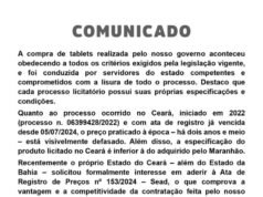 Brandão promete processar dinistas em caso dos tablets