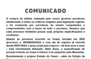Brandão promete processar dinistas em caso dos tablets