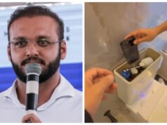 Celular escondido em vaso sanitário foi achado pela PF na casa do prefeito de Santa Inês