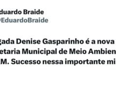 Braide anuncia substituto da irmã de Edilázio no Meio Ambiente