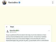 Dino desmente postagem criticando operação realizada pela Polícia do Rio de Janeiro