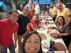 Senadora se confraterniza com esquerdistas que fazem oposição à Brandão