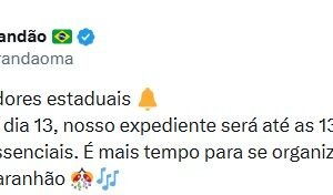 Brandão antecipa feriado do Carnaval