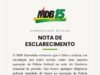 MDB desfaz fake news divulgado por dinistas